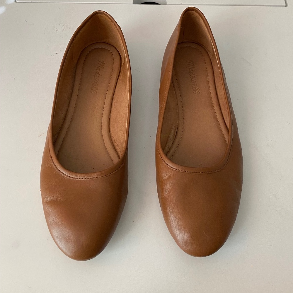 Madewell Reid ballet flat, cognac, sz 8.5